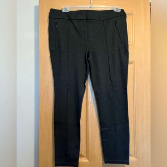LOFT Dark Gray Zip Pocket Pintuck Skinny Leg Pants NWT - Picture 3 of 10